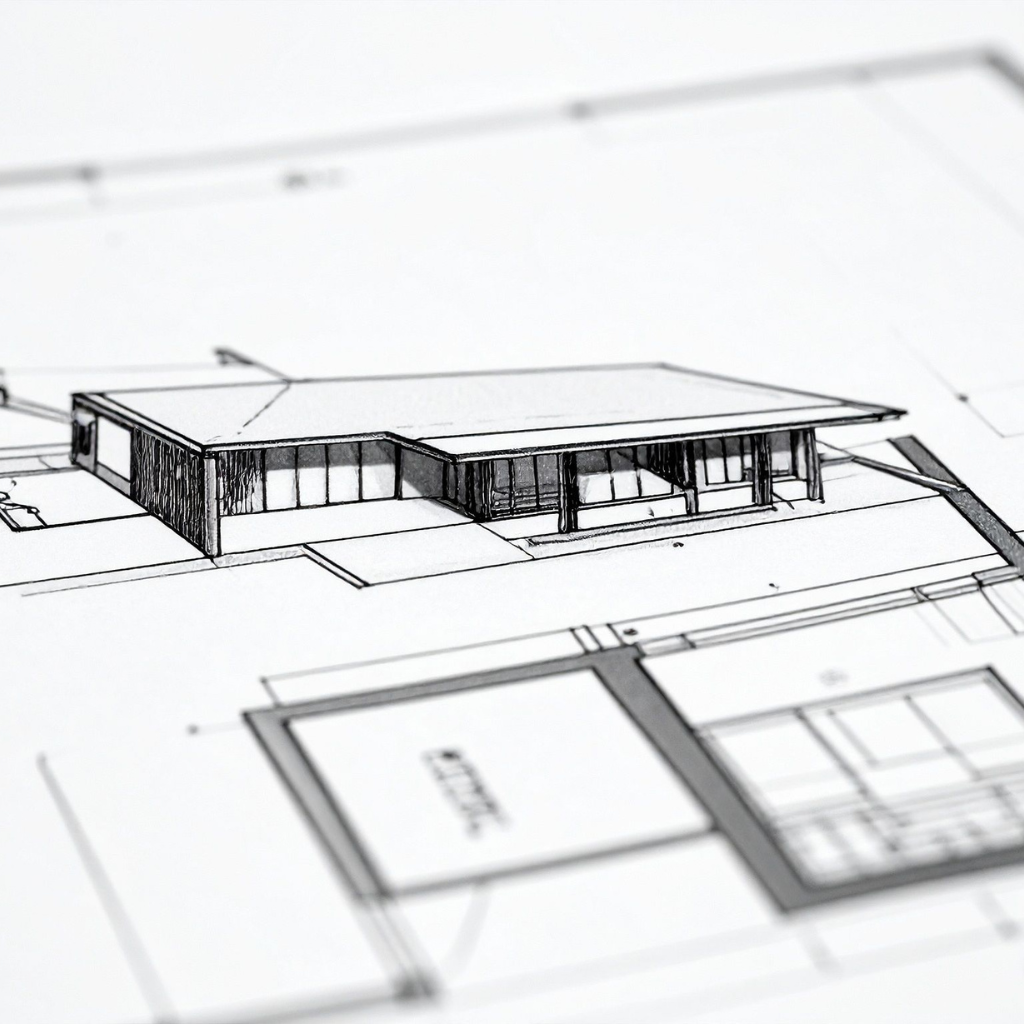 Architekturzeichnung — Grundlage für Grundsteuerbewertung