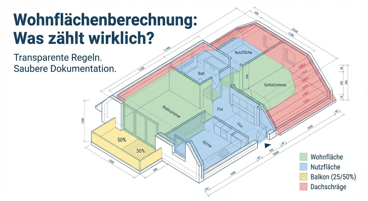 Infografik — Was zählt wirklich zur Wohnfläche?